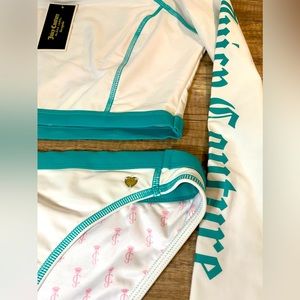 Juicy Couture Cropped Rash guard bikini set
